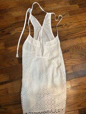 Athleta White Crochet Halter top